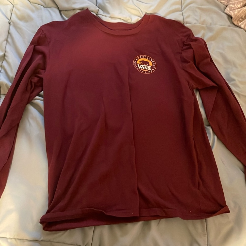 Red vans off the wall long sleeve